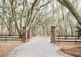 Upon entering the property, one is greeted by serene Spanish moss-covered oak trees.