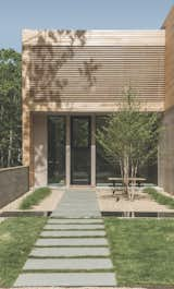 Entry way with water feature.