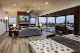 Living Room looking out into the backyard from the 14' La Cantina sliding door