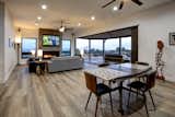 Living Room looking out into the backyard from the 14' La Cantina sliding door