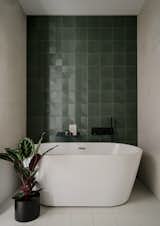 Relaxation space within the bathroom.