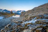 The stream adds the soothing sounds of lightly running water.