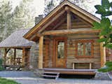910 sq.ft, 3 queen bed handcrafted cabin from standing dead trees!  If I could have picked it up ....