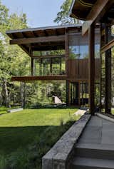 Exterior, House Building Type, Butterfly RoofLine, Wood Siding Material, Glass Siding Material, Stone Siding Material, and Metal Roof Material  Photo 1 of 30 in August Moon by SPAN Architecture
