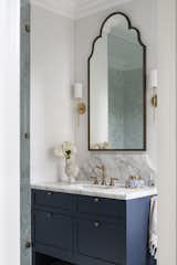 Wall Mount Sink, Bath Room, and Marble Counter  Photo 15 of 21 in Transcontinental Residence by Jade Diamond-Haggert