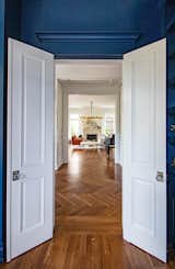 Hallway and Dark Hardwood Floor  Photo 4 of 24 in Stately Neoteric House by John Wingfelder Architect