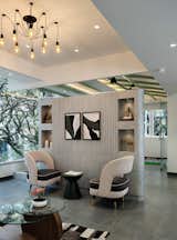 The lounge area further adds to the retreat feel of the office inmates and provides a cozy atmosphere for client discussion.