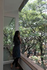 When we first visited the site under construction, we were awestruck by the huge trees all round in the vicinity. We conceptualized to have large openings, blurring the boundaries between built and natural environment. 