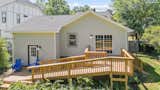 Outdoor, Decking Patio, Porch, Deck, Flowers, Trees, Grass, Shrubs, Back Yard, and Wood Patio, Porch, Deck Freshly painted backyard   Photo 8 of 15 in The Baldwin House by Temescal Creative