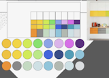 Color Study for Cabinet doors on Rainbow Storage for Kids' Playroom