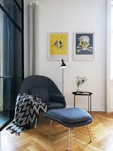 Living Room, Coffee Tables, Chair, Medium Hardwood Floor, Floor Lighting, and Lamps Reading corner  Photo 13 of 18 in BJM Apartment by B2 Architecture / Barbara Bencova