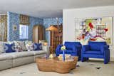 Living Room, Sofa, Chair, Coffee Tables, and Lamps  Photo 1 of 8 in Bunsa Studio Brings Color to Coral Gables Home by Caroline Davis