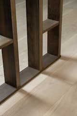 Architectural wood partition detail. 