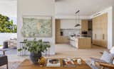 Side view of open concept kitchen area
