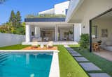 Open concept pool area