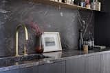 Gorgeous black stone bar area