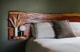 Live edge headboard details