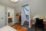 Upstairs features a bedroom with en-suite bathroom and Velux skylight balcony to take in the view of Sonoma Mountain