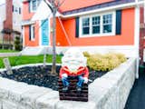 A peek at our renovated home from the outside. Humpty Dumpty is the star