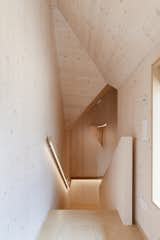 The point where the roof angles meet above the stair