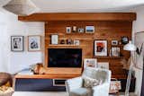 Built in joinery creates a mid-century modern feel in the lounge