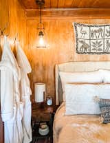 Ahhh the bedroom. Overstuffed and firm pillows with a weighted blanket as well as a sheepskin topper. Plush robes + nautical light. Nights are so still and quiet here in Joshua Tree. The real treat is if you are able to wake yourself in the dark early hours and go take a look at the stars.