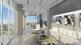 Living Room  Photo 3 of 7 in Oasis Hallandale Unveils Two-Story Penthouse by Jesse Bateman