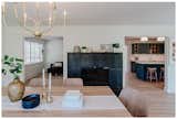 Formal dining room with fireplace