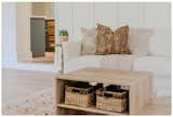 Board and battten cottage inspired living room in neutral tones