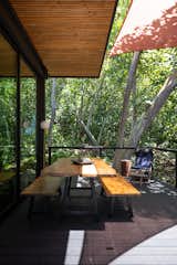 Outdoor, Walkways, Shrubs, Gardens, Trees, Post Lighting, Back Yard, and Large Patio, Porch, Deck  Photo 13 of 23 in An Off-Grid Cabin Wrapped in Glass Hunkers in a Hawaiian Forest from Glass House