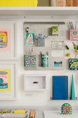 Food storage boxes and cans have serve as decor in this workspace used by Mikei’s partner.