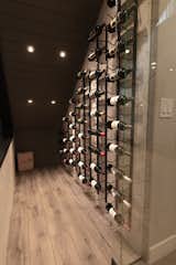 Custom wine storage unit built under the stairwell 