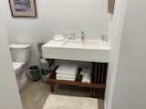 ground level bath cast concrete ramp sink by owner  Photo 7 of 9 in Keys Tree House by charles piechota