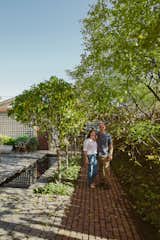 Baldus and his wife in their backyard