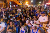 New Yorkers watch the Knicks play the San Antonio Spurs in Game Two of the NBA championship on June 5, 2026 in the Carroll Gardens neighborhood of Brooklyn.  Photo 2 of 4 in We’ve Never Seen the Knicks Like This. We’ve Also Never Watched the Knicks Like This