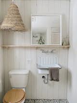 Bath Room, Wall Mount Sink, Open Shower, and Pendant Lighting  Photo 7 of 18 in Skye cottage by Camille Charland