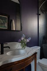 Purple guest bathroom