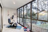 Work out area with views of American river and oak trees 
