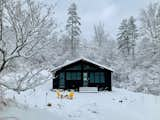 Cozy cabin in the snow