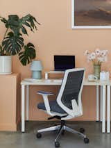 The main office was color drenched in Backdrop's intentionally lively "Aperitivo Hour"