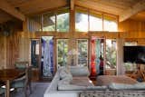 Living Room with stained glass work by James Hubbell