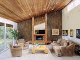 Living room fireplace and cork wall by Gerald Jerome circa 1975-76