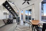Downstairs features bunk beds, a pullout sectional and game table