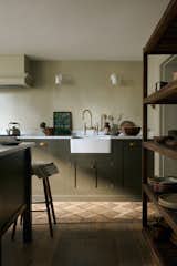 Kitchen, Marble Counter, Wall Lighting, and Medium Hardwood Floor  deVOL Kitchens’s Saves from The Stepney Townhouse