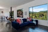 Living room overlooking blue ridge mountains