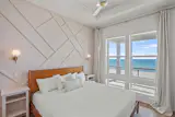 Bedroom with beach views