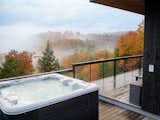 Outdoor, Hot Tub Pools, Tubs, Shower, Trees, and Back Yard Hot tub on patio  Photo 3 of 17 in Hidden Gem in Hudson Valley by Matt Kowalewski