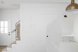Shiplap feature wall with hidden pantry and coffee bar