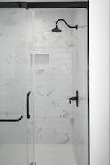 Marble tiled shower