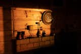 Morning Light above the fire place on original Cedar panels 